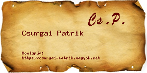 Csurgai Patrik névjegykártya